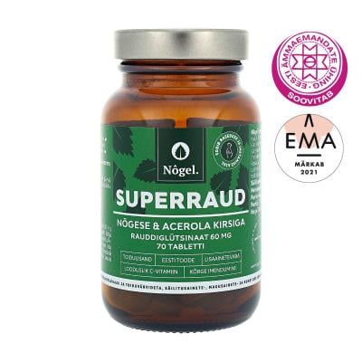 NÕGEL SUPERRAUD TBL 60MG NÕGESE/ACEROLA KIRSIGA N70