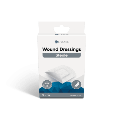 LIVSANE HAAVAPLAASTER 7,5X10 CM STERIILNE VALGE N5