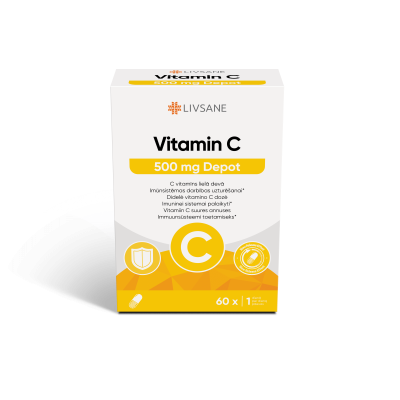 LIVSANE VITAMIIN C PIKATOIMELINE KAPSEL 500MG N60