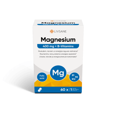 LIVSANE MAGNEESIUM 400 + B-VITAMIINID TBL N60