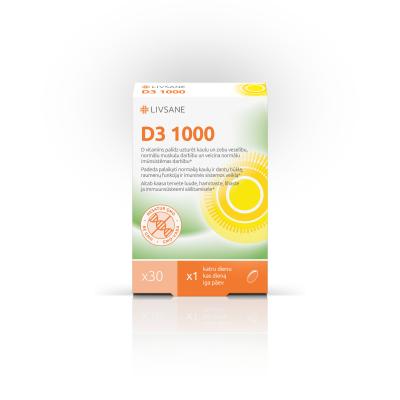 LIVSANE VITAMIIN D PEHMEKAPSLID 1000IU N30