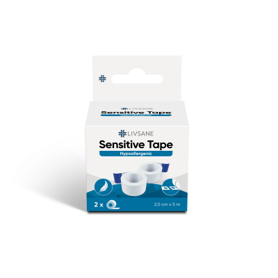 LIVSANE RULLPLAASTER SENSITIVE 2,5CMX5M VALGE LÕIGATAV N2