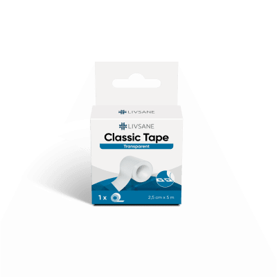 LIVSANE RULLPLAASTER CLASSIC 2,5CMX5M VALGE REBITAV