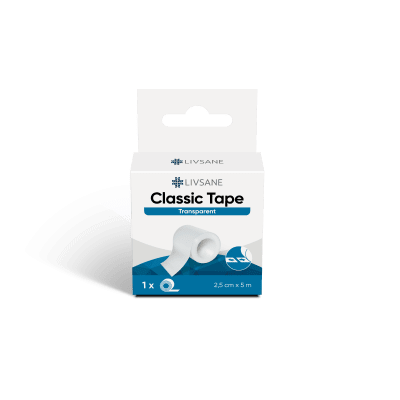 LIVSANE RULLPLAASTER CLASSIC 2,5CMX5M VALGE REBITAV