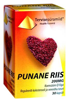 TERVISEPÜRAMIID PUNANE RIIS Q10 KAPSLID 200MG N30