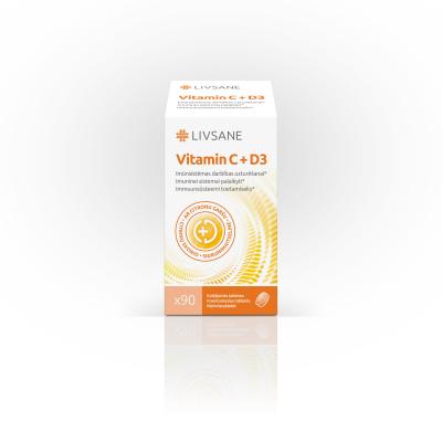 LIVSANE VITAMIIN C+D NÄRIMISTBL SIDRUNI N90