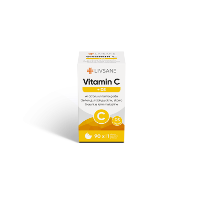 LIVSANE VITAMIIN C+D NÄRIMISTBL SIDRUNI N90