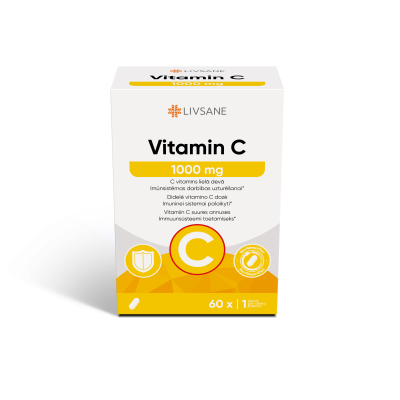 LIVSANE VITAMIIN C TBL PIKATOIMELINE 1000MG N60