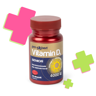 PRO EXPERT VITAMIIN D SENIOR ÕLIKAPSLID 4000IU N60