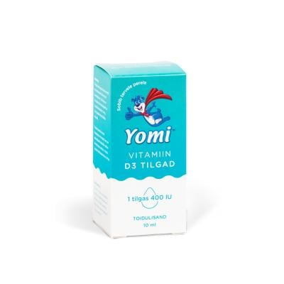 YOMI VITAMIIN D3 TILGAD 400IU/TILGAS 10ML	