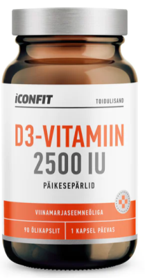 ICONFIT VITAMIIN D3 ÕLIKAPSLID 2500IU N90