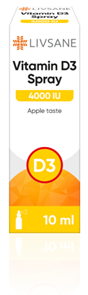 LIVSANE VITAMIIN D SUUKAUDNE SPREI 4000IU 10ML