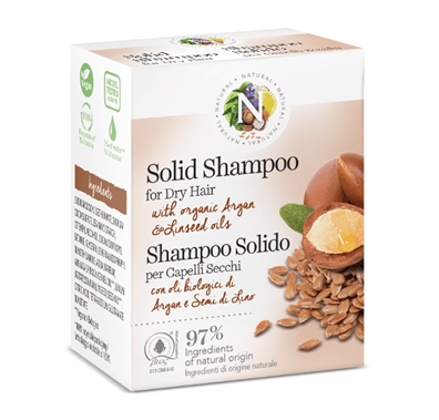 NATURAL TAHKE SHAMPOON KUIVADELE  JUUSTELE ARGAANIA-/LINASEEMNE ÕLIGA 50G