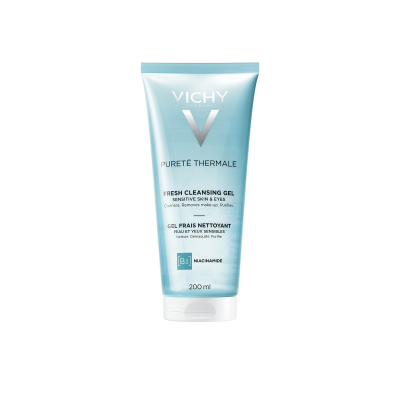 VICHY PURETE THERMALE NÄOPUHASTUSGEEL VÄRSKENDAV TUNDLIKULE NAHALE 200ML