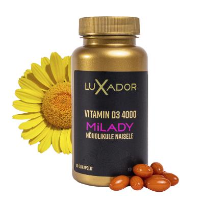 LUXADOR MILADY VITAMIIN D3 ÕLIKAPSLID 4000IU NAISTELE N90