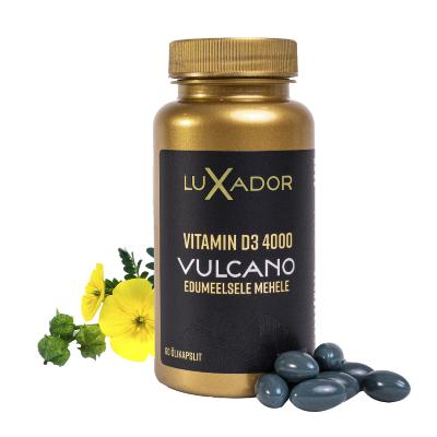 LUXADOR VULCANO VITAMIIN D3 ÕLIKAPSLID 4000IU MEESTELE N60