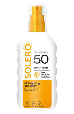 SOLERO PÄIKESEKAITSESPREI SPF50+ NIISUTAV 200ML