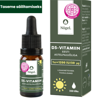 NÕGEL VITAMIIN D3 TILGAD 1200IU ASTELPAJUÕLIGA 10ML