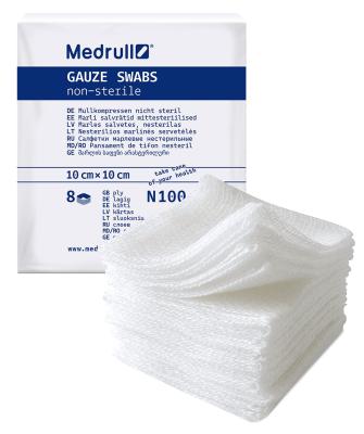 MEDRULL MARLI SALVRÄTID 10X10CM 8-KIHTI MITTESTERIILNE (DE) N100