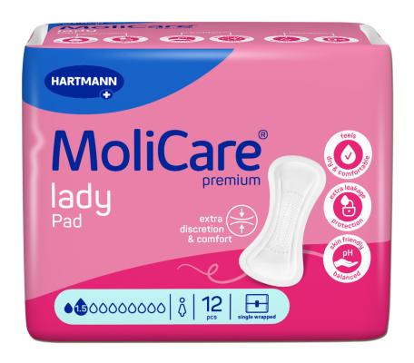 MOLICARE PAD LADY SIDE 1,5 TILKA 267ML N12