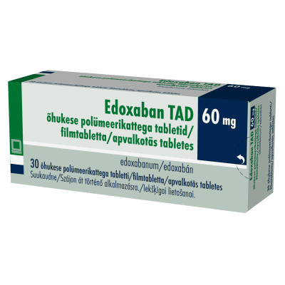 EDOXABAN TAD ÕHUK. POLÜM.KAT. TBL 60MG N30