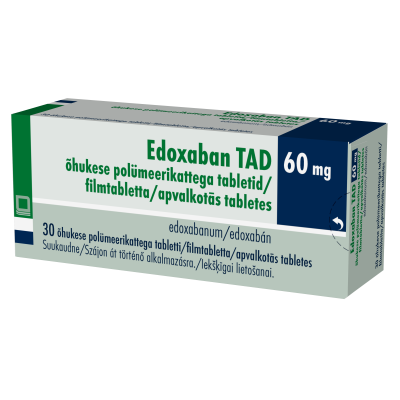 EDOXABAN TAD ÕHUK. POLÜM.KAT. TBL 60MG N30