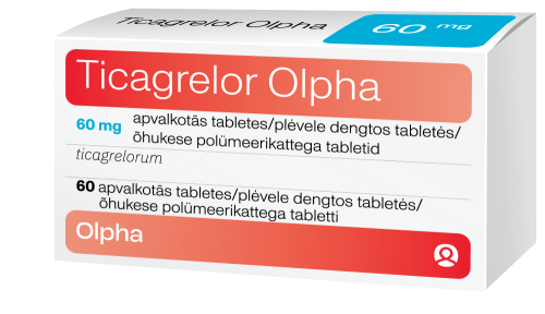 TICAGRELOR OLPHA ÕHUK. POLÜM.KAT. TBL 60MG N60