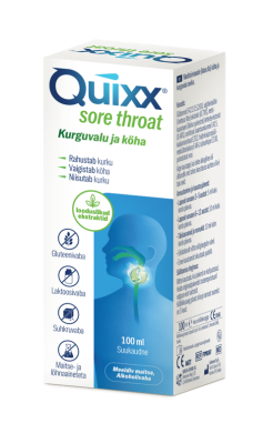 QUIXX SORE THROAT KURGUSIIRUP 100ML