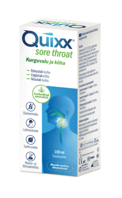 QUIXX SORE THROAT KURGUSIIRUP 100ML