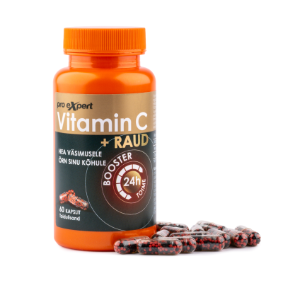 PRO EXPERT VITAMIIN C+RAUD BOOSTER KAPSLID N60