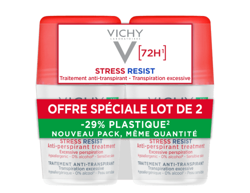 VICHY ANTIPERSPIRANT ROLL-ON 72H STRESS RESIST 2X50ML