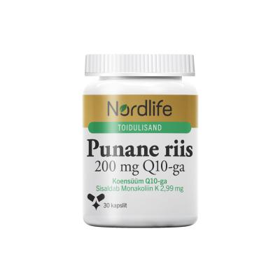 NORDLIFE PUNANE RIIS Q10 KAPSLID 200MG N30