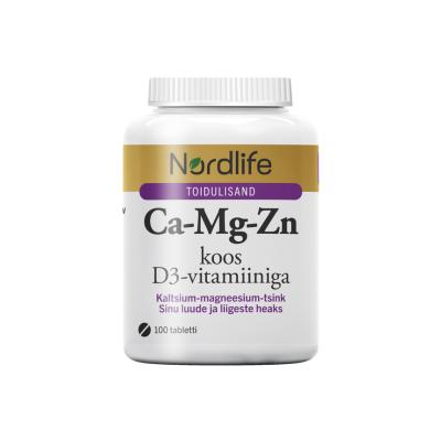 NORDLIFE CA-MG-ZN VITAMIIN D3 TBL N100
