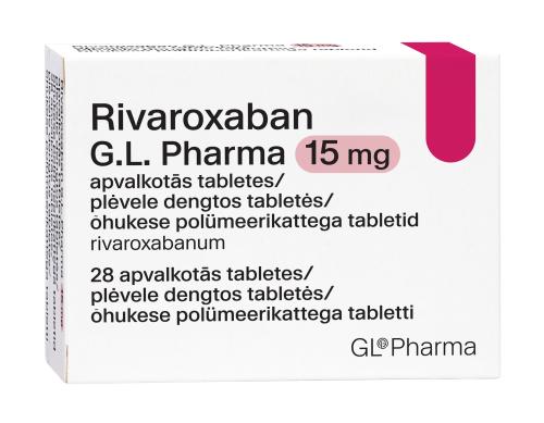 RIVAROXABAN G.L. PHARMA ÕHUK. POLÜM.KAT. TBL 15MG N28