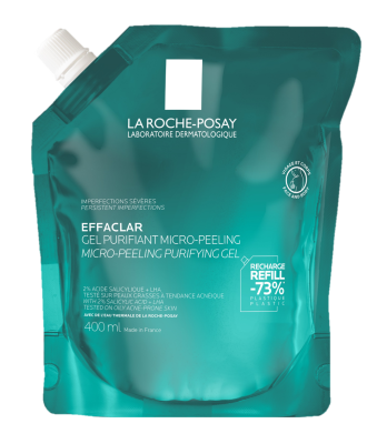 LA ROCHE-POSAY EFFACLAR PESUGEEL MIKROKOORIV TÄITEPAKEND 400ML