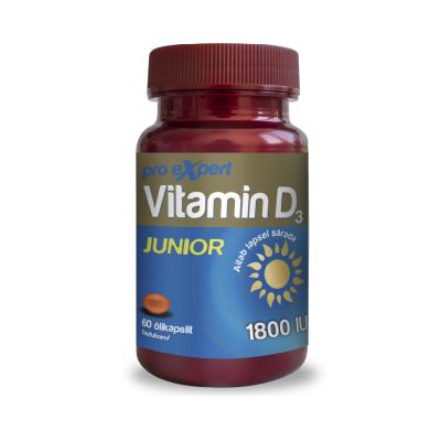 PRO EXPERT VITAMIIN D3 JUNIOR ÕLIKAPSLID 1800IU N60