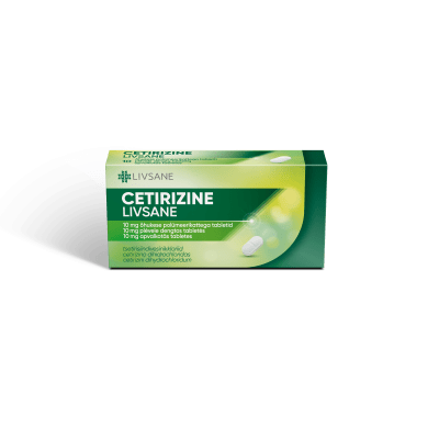 CETIRIZINE LIVSANE ÕHUK. POLÜM.KAT. TBL 10MG N10