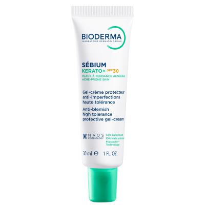 BIODERMA SEBIUM KERATO+ GEEL-KREEM AKNELISELE NAHALE SPF30 30ML