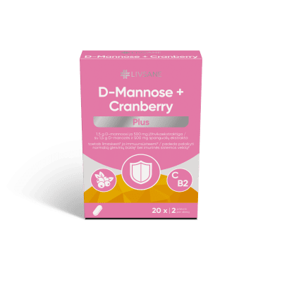 LIVSANE D-MANNOSE+CRANBERRY PLUS TBL N20