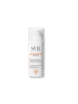 SVR AK SECURE DM PÄIKESEKAITSEVAHEND MITTEMELANOOMSE NAHAVÄHI JA AKTIINILISE KERATOOSI PROFÜLAKTIKAKS SPF50+ 50ML