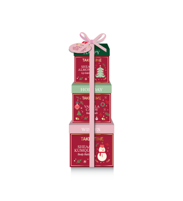 TAKE TIME BOX SET HUULEPALSAM 7,5G + VANNIPOMM 40G + KEHAVÕI 100ML