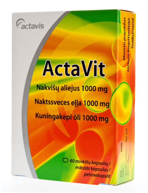 ACTAVIT KUNINGAKEPI ÕLI KAPSLID 1000MG N60