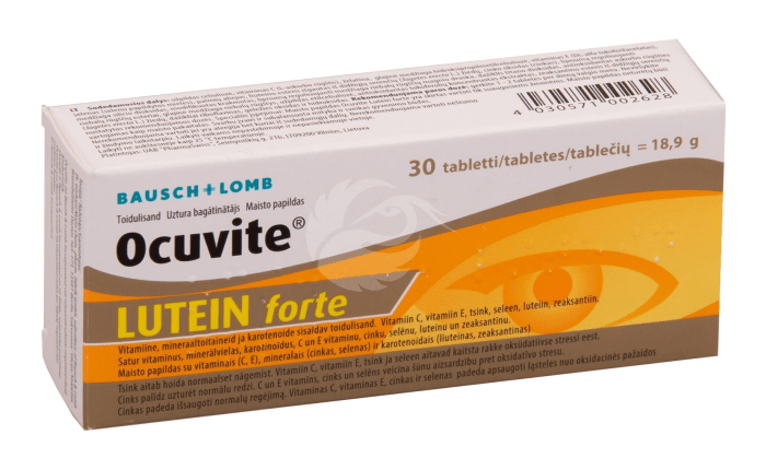 OCUVITE LUTEIN FORTE TBL N30