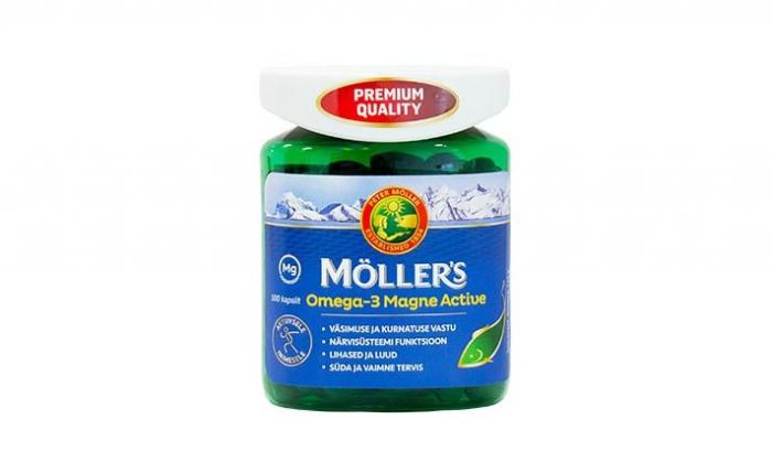 MÖLLER'S OMEGA-3 MAGNE ACTIVE KAPSLID N100