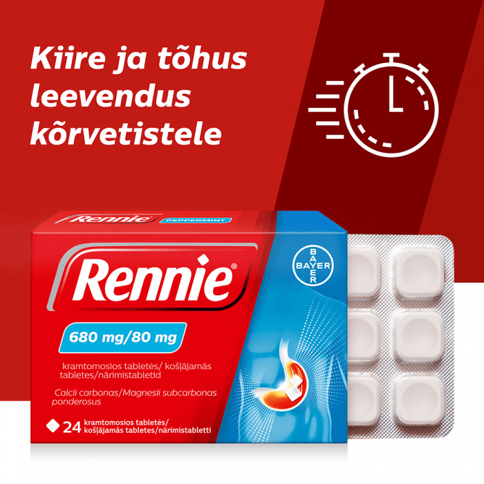 RENNIE NÄRIMISTABLETT 680MG+80MG N24