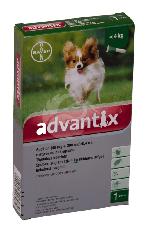 ADVANTIX TÄPILAHUS 500MG+100MG 1ML 0.4ML N1