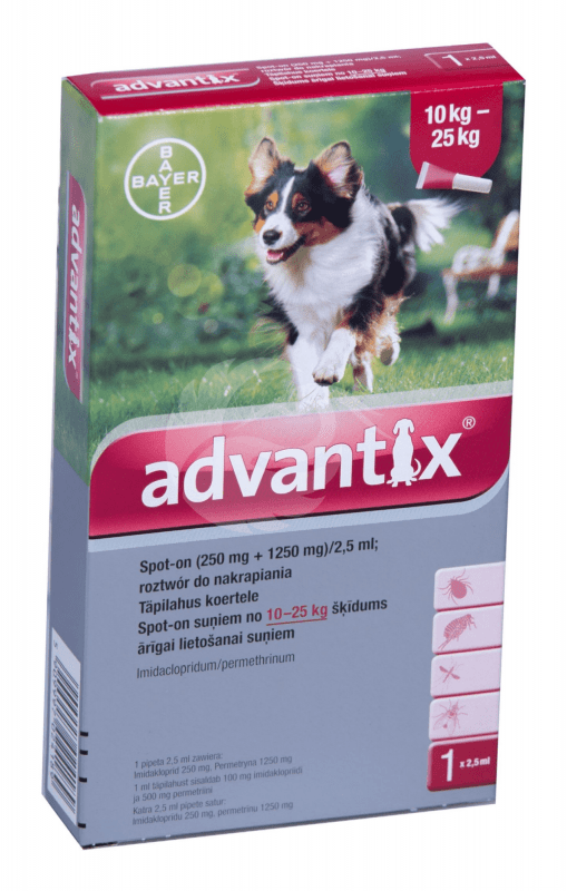 ADVANTIX TÄPILAHUS 500MG+100MG 1ML 2.5ML N1