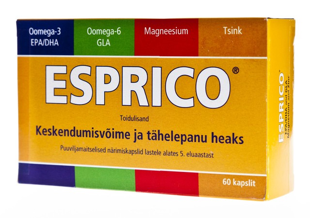 ESPRICO NÄRIMISKAPSEL LASTELE APELSINIMAITSELISED N60