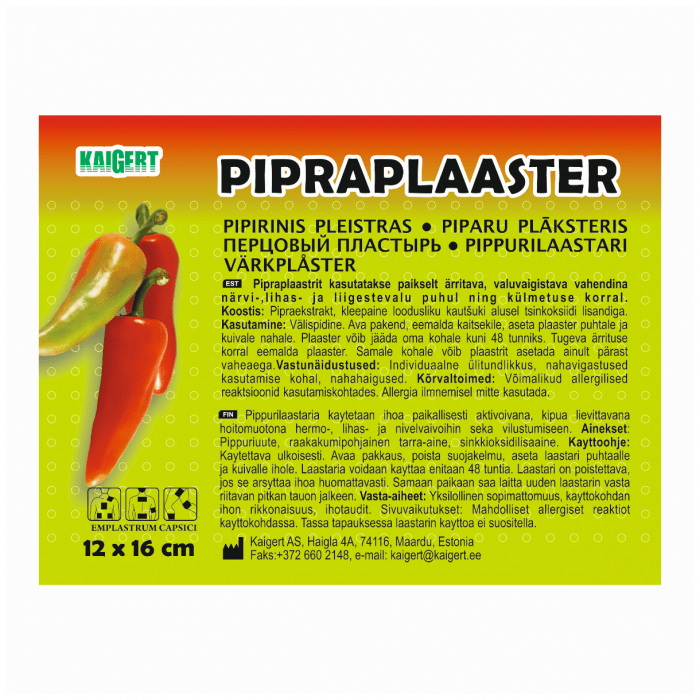 KAIGERT PIPRAPLAASTER 12X16CM