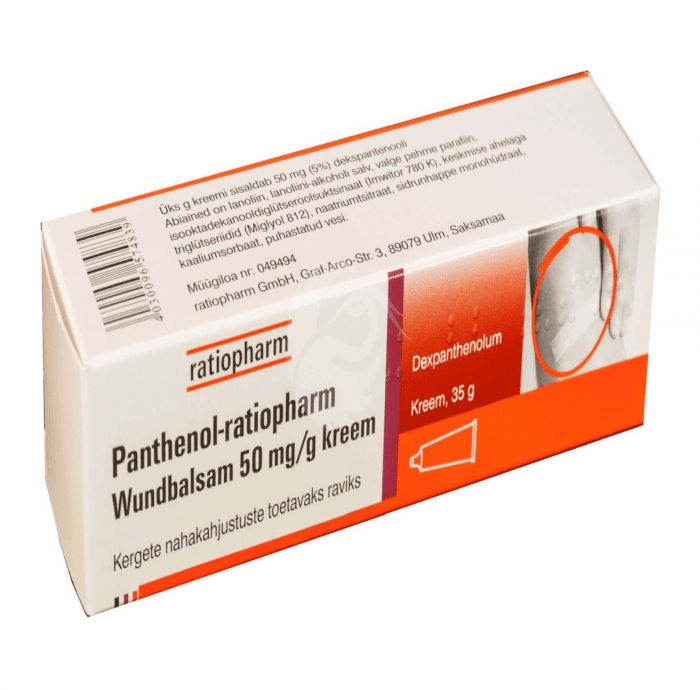 PANTHENOL-RATIOPHARM WUNDBALSAM KREEM 50MG 1G 35G N1